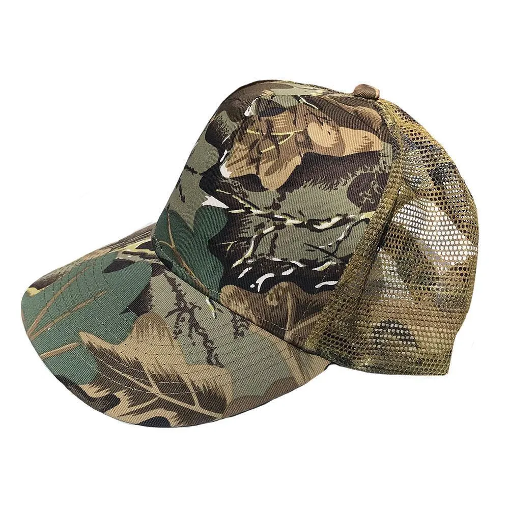 1 Dozen Camouflage Camo Hunting Baseball Trucker Mesh Hats Caps Wholesale Bulk