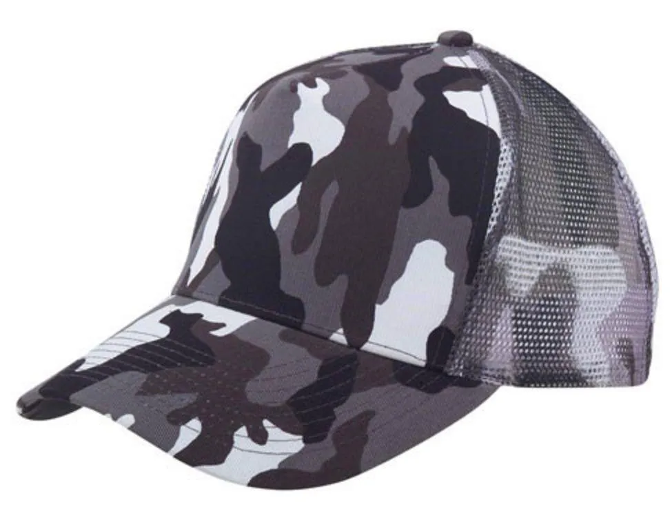 1 Dozen Camouflage Camo Hunting Baseball Trucker Mesh Hats Caps Wholesale Bulk