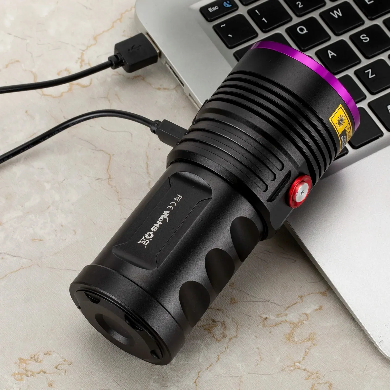 120W 6x365nm UV Powerful Ultraviolet Flashlight USB Rechargeable Blacklight Torch Curing Money Ore Scorpion Fluorescent Detector