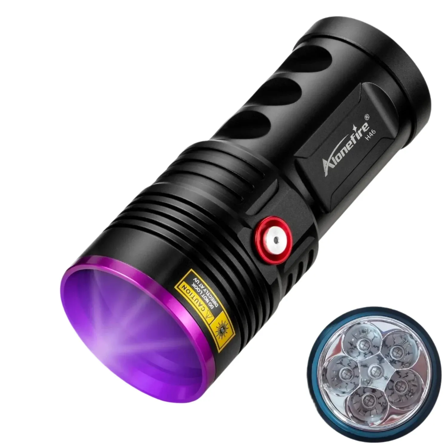 120W 6x365nm UV Powerful Ultraviolet Flashlight USB Rechargeable Blacklight Torch Curing Money Ore Scorpion Fluorescent Detector