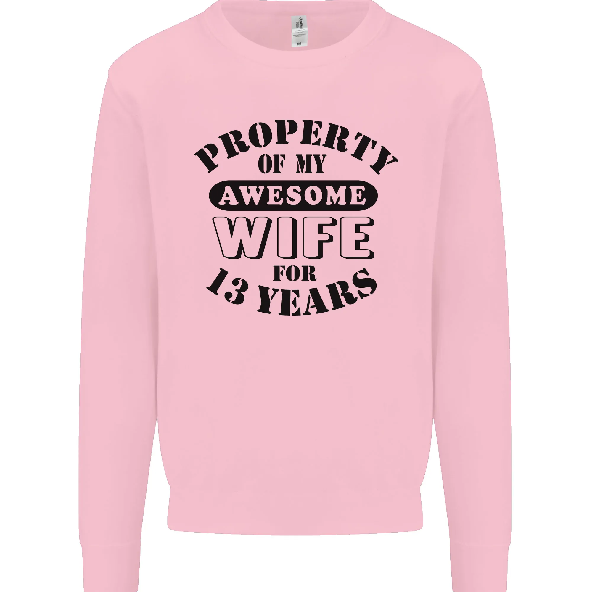 13th Wedding Anniversary 13 Year Funny Wife Mens Sweatshirt Jumper