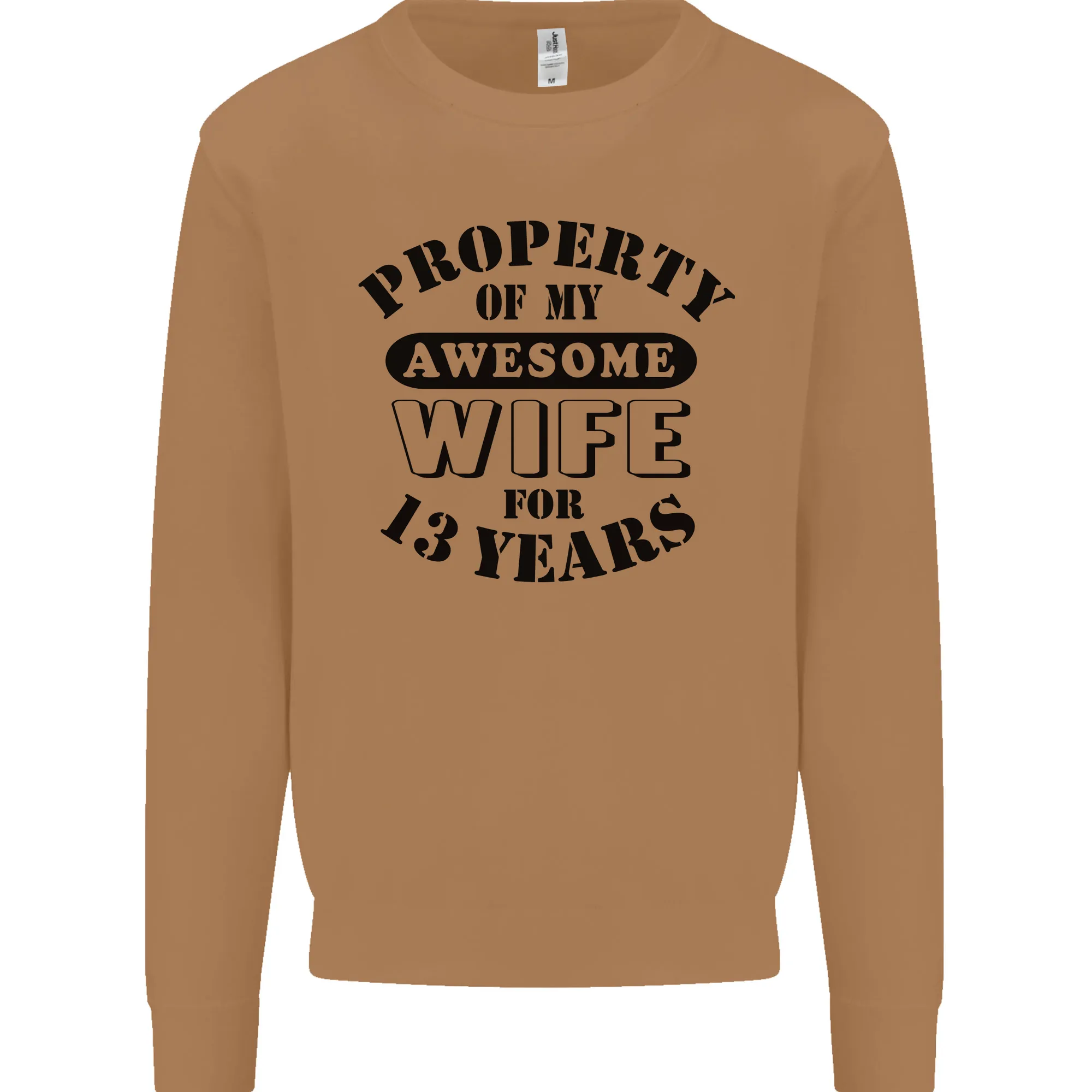 13th Wedding Anniversary 13 Year Funny Wife Mens Sweatshirt Jumper