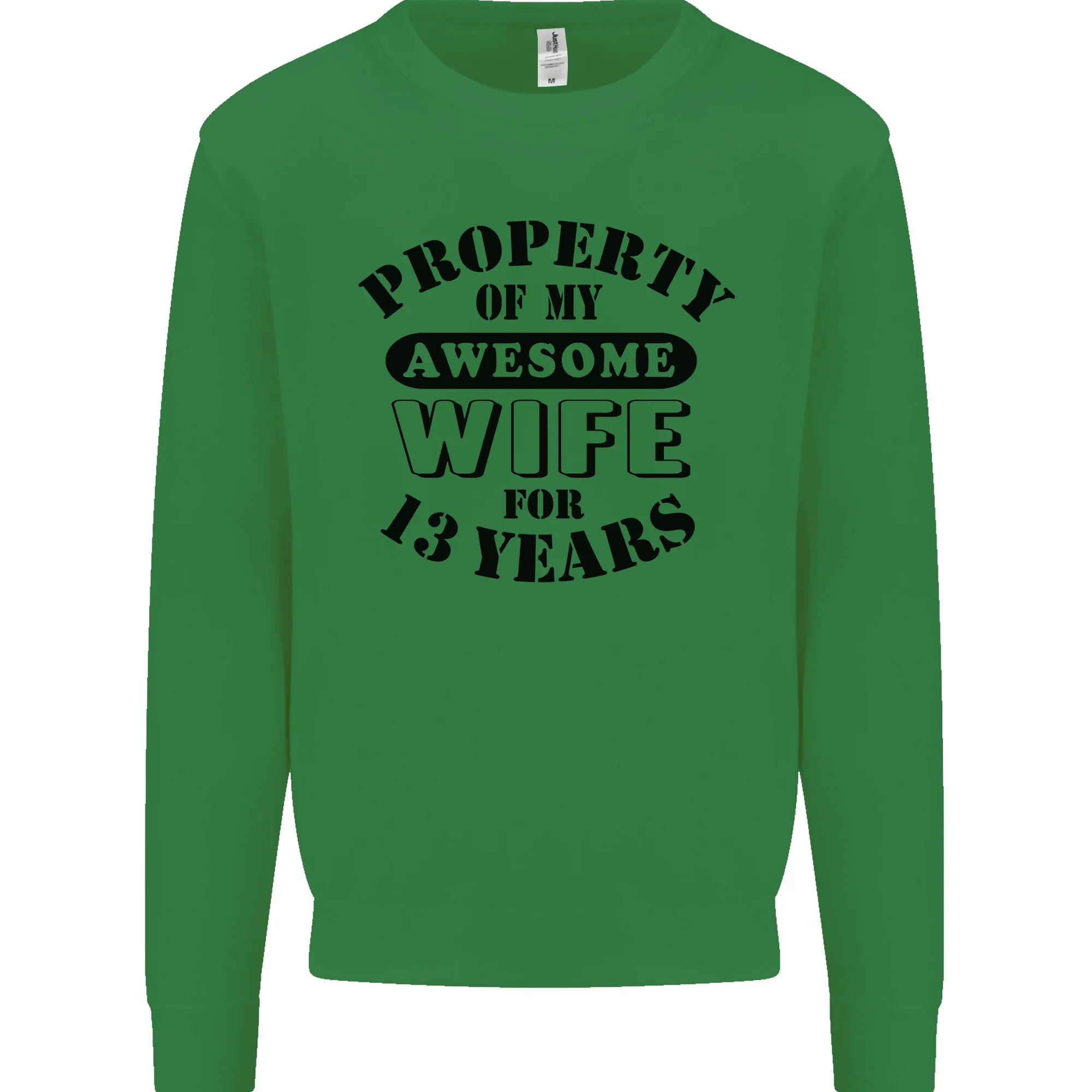 13th Wedding Anniversary 13 Year Funny Wife Mens Sweatshirt Jumper