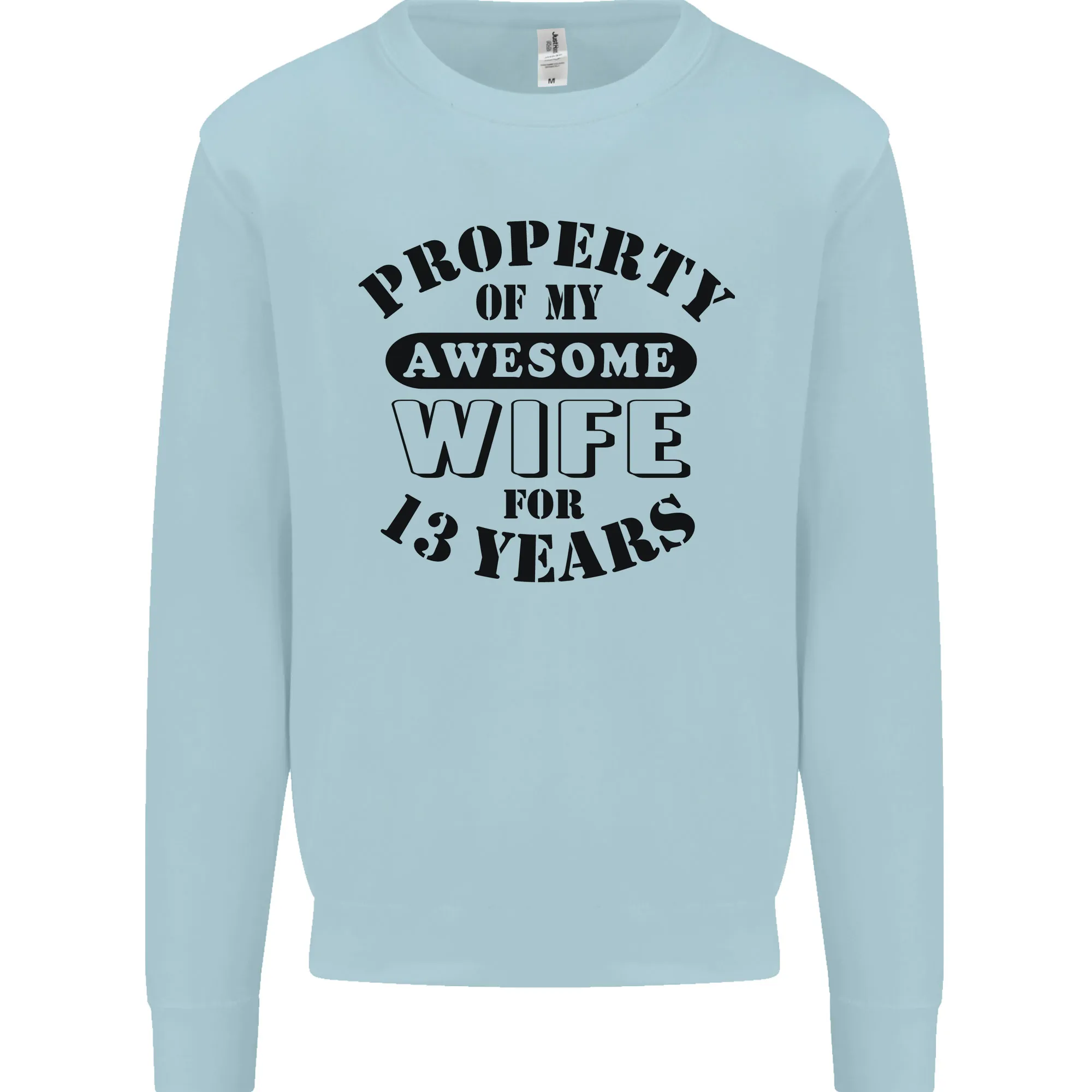 13th Wedding Anniversary 13 Year Funny Wife Mens Sweatshirt Jumper