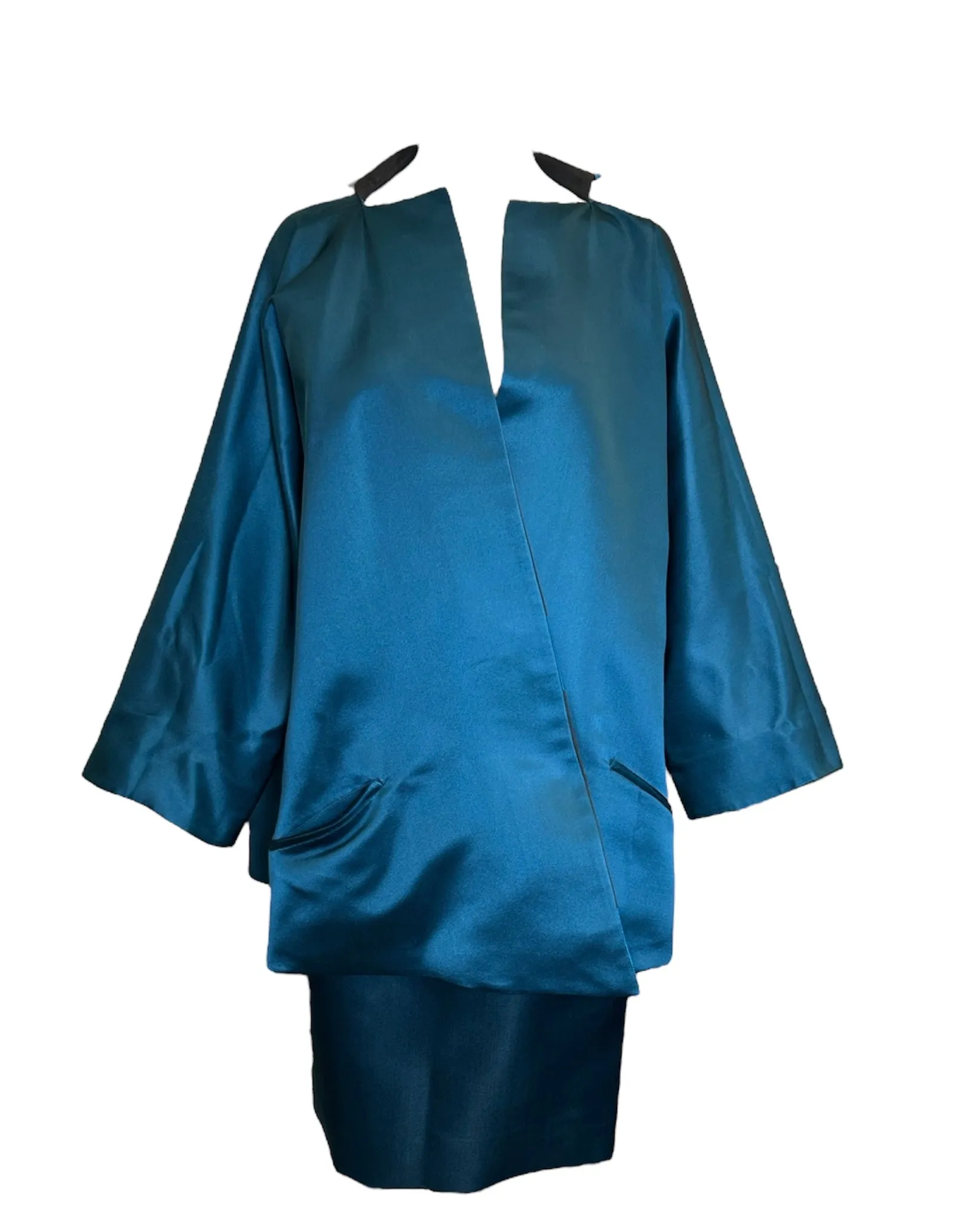 1980s Geoffrey Beene Reversible Evening Coat   Skirt Ensemble