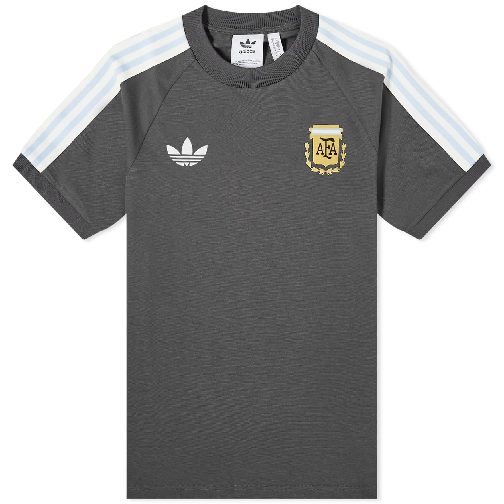 Adidas Argentina OG 3 Stripe T-Shirt, dark grey/multicolor