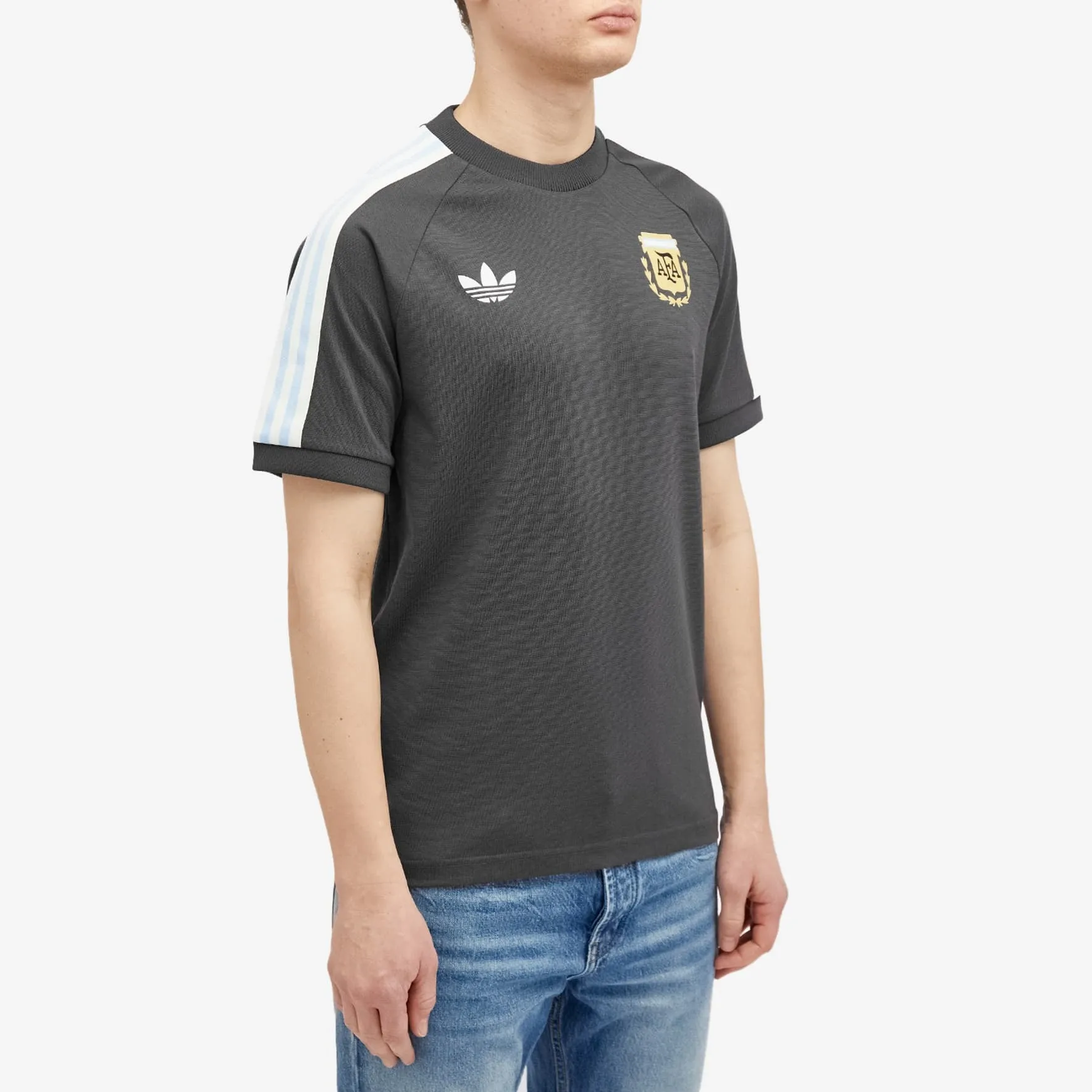 Adidas Argentina OG 3 Stripe T-Shirt, dark grey/multicolor