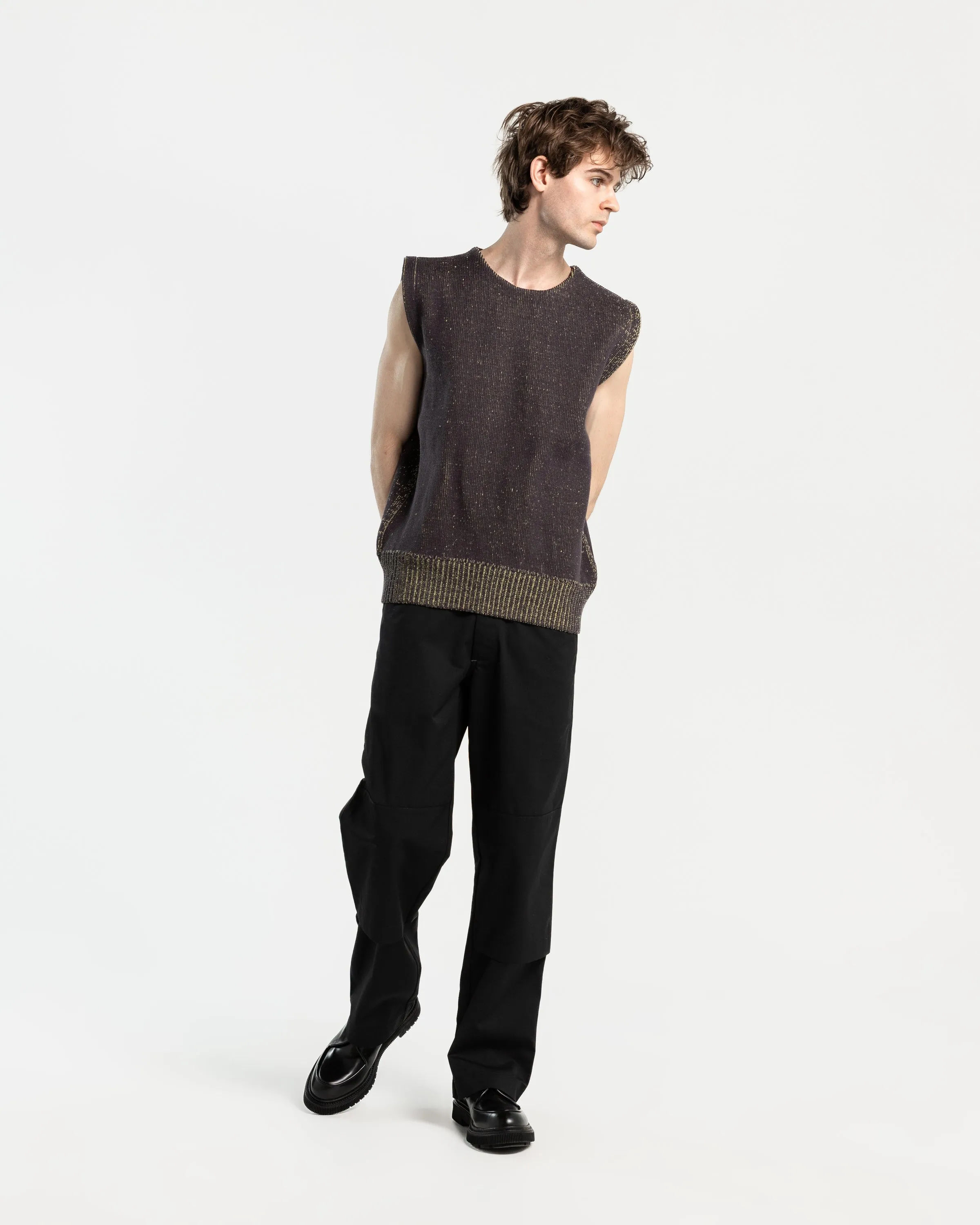 Aimless Compact Knit Vest in Grey