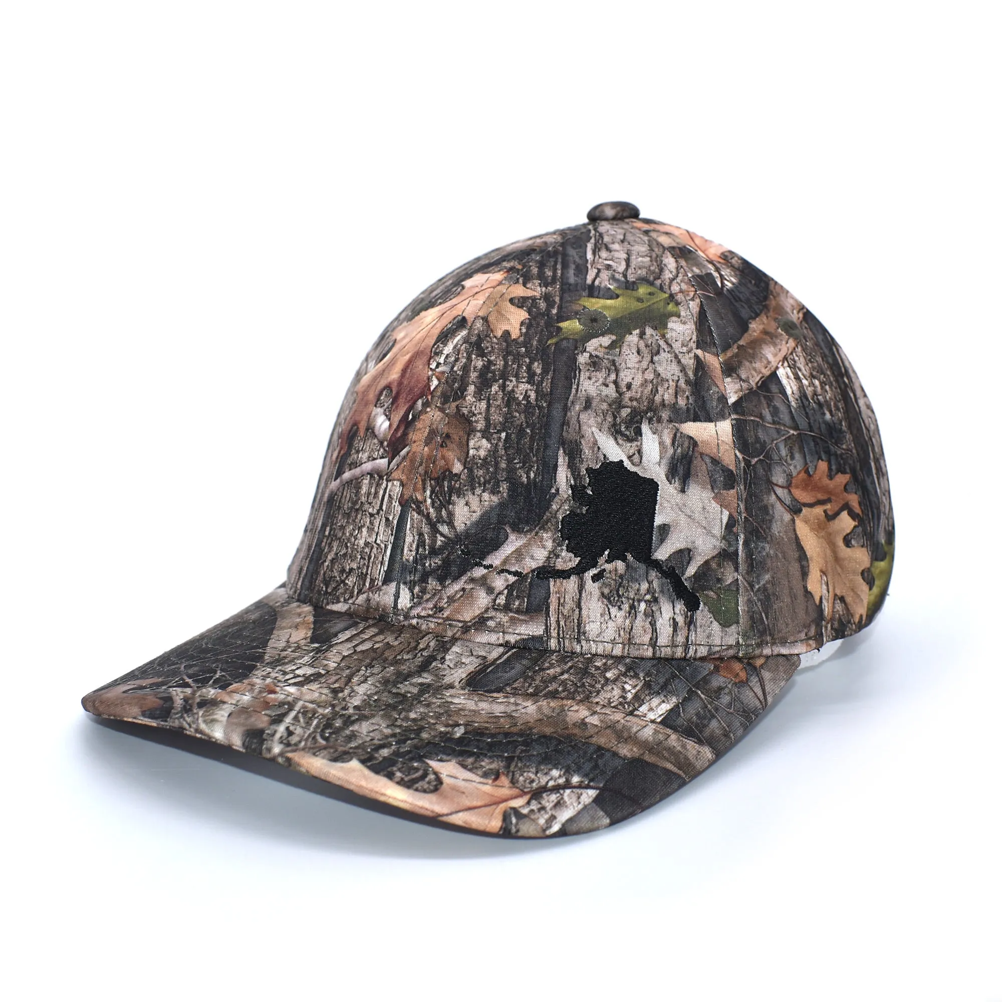 Alaska State Outline FlexFit Hat - Kanati Camo