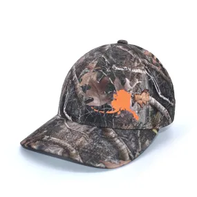 Alaska State Outline FlexFit Hat - Kanati Camo