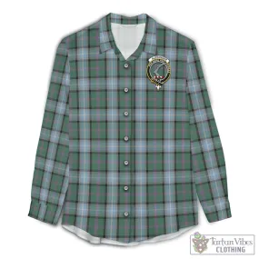 Alexander of Menstry Hunting Tartan Women's Casual Shirt with Family Crest