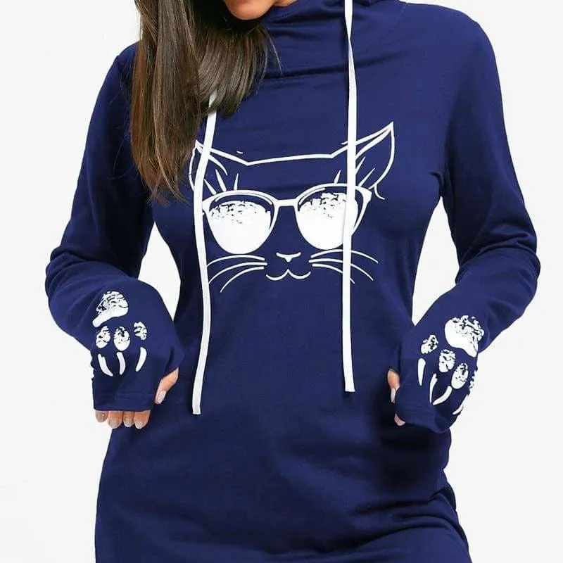 Amazing Cat Printed Hoodie