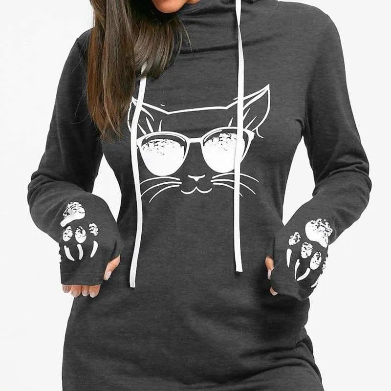 Amazing Cat Printed Hoodie