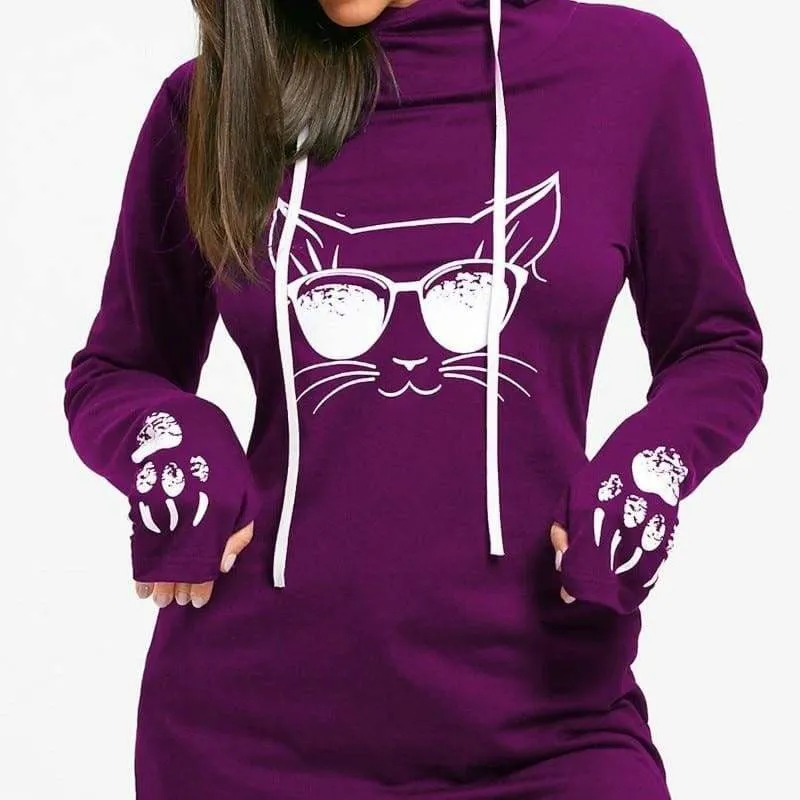 Amazing Cat Printed Hoodie