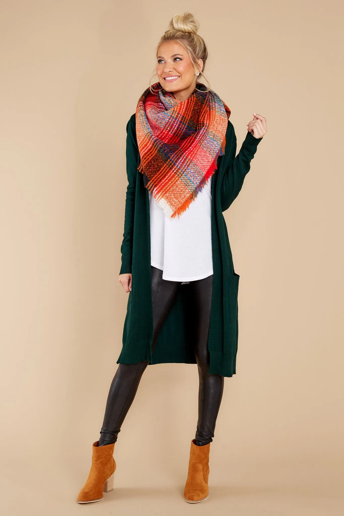 Anticipating This Moment Hunter Green Cardigan