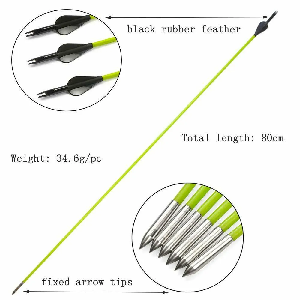 🎯Archery 5mm Fiberglass Arrows Shooting Youth Practice