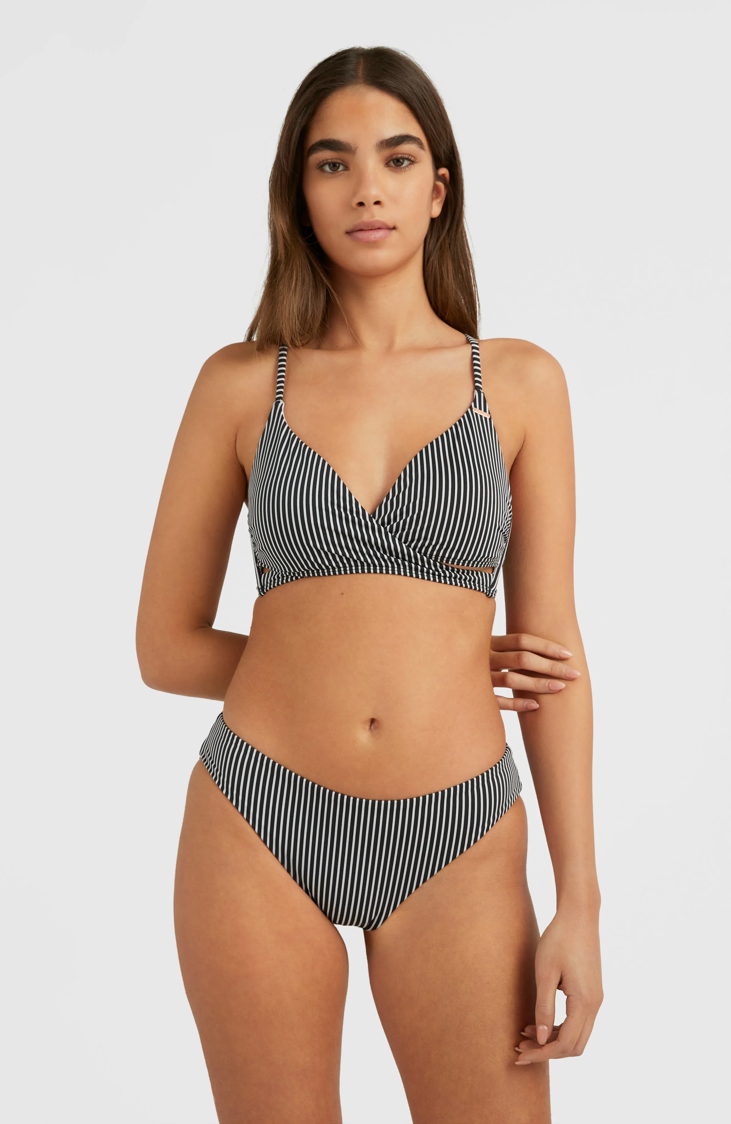 Baay - Maoi Bralette Bikini Set | Black Simple Stripe