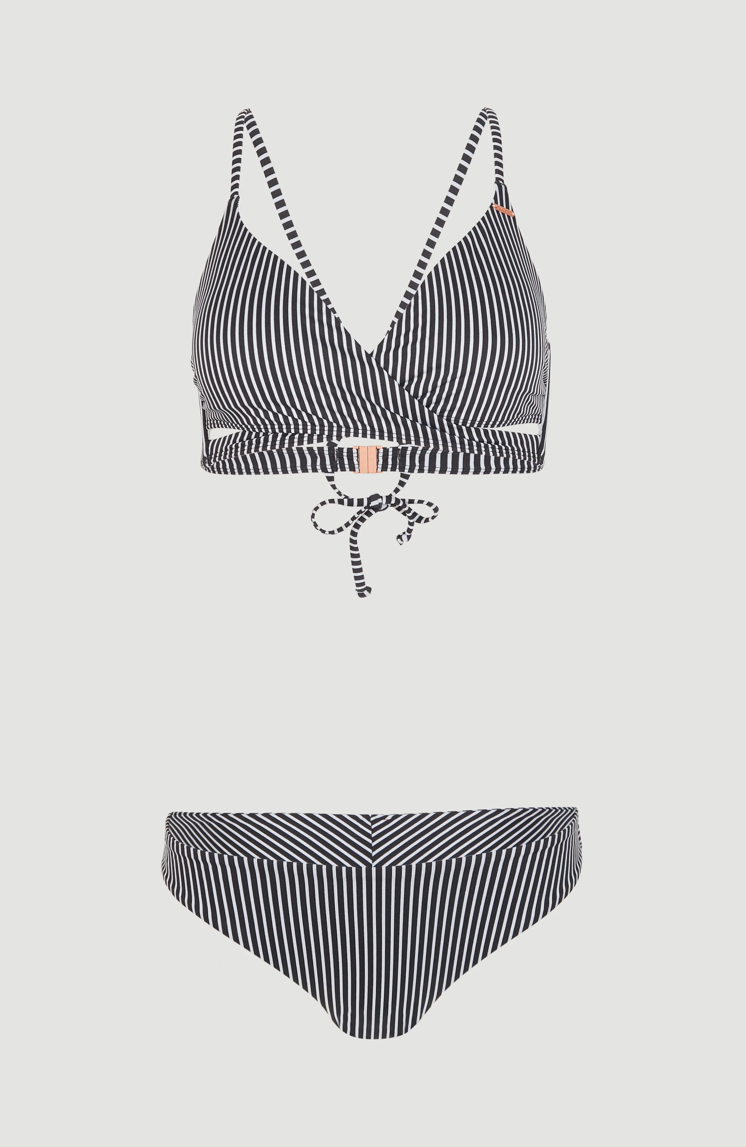 Baay - Maoi Bralette Bikini Set | Black Simple Stripe