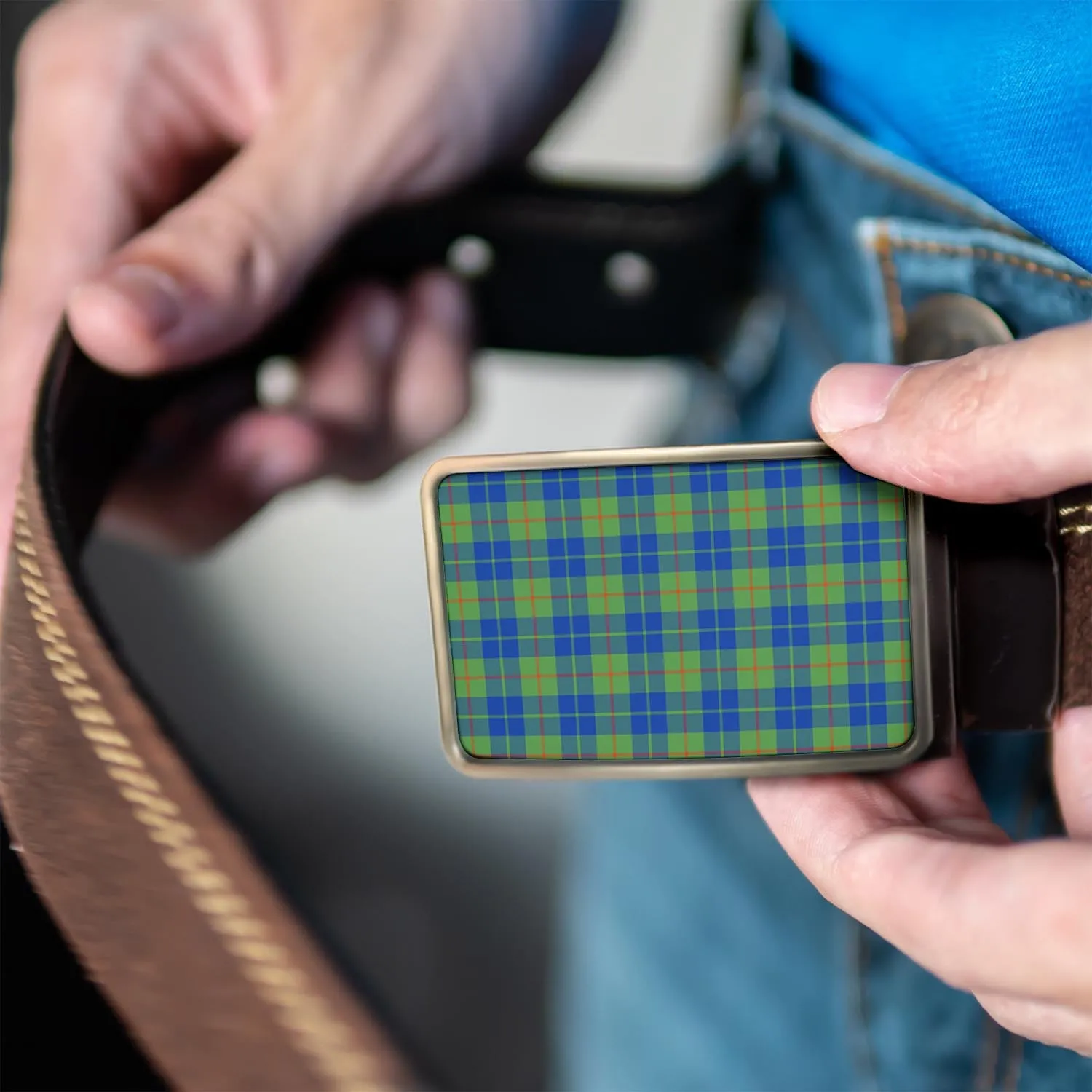 Barclay Hunting Ancient Tartan Belt Buckles