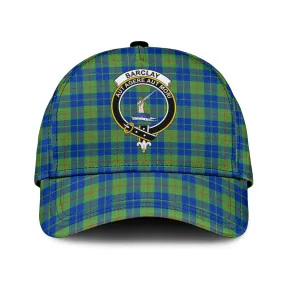 Barclay Hunting Ancient Tartan Classic Cap with Family Crest