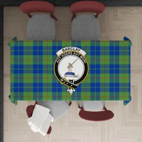 Barclay Hunting Ancient Tartan Tablecloth with Family Crest