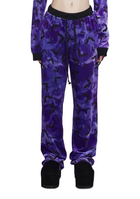 Bat Behavior Jogger Sweatpants - Purple