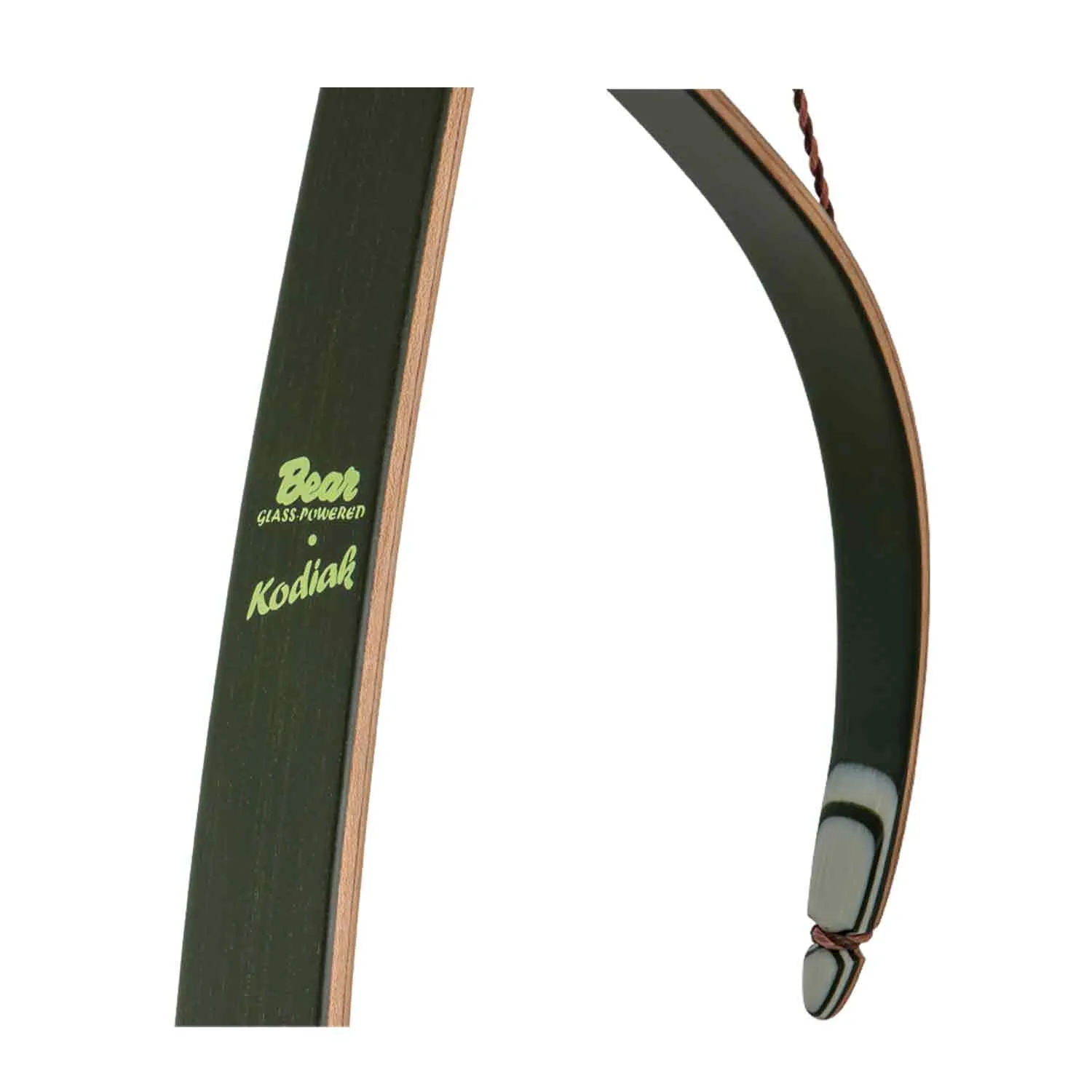 Bear Kodiak One-Piece Recurve Bow (Shedua/Purple Heart/Green Glass)