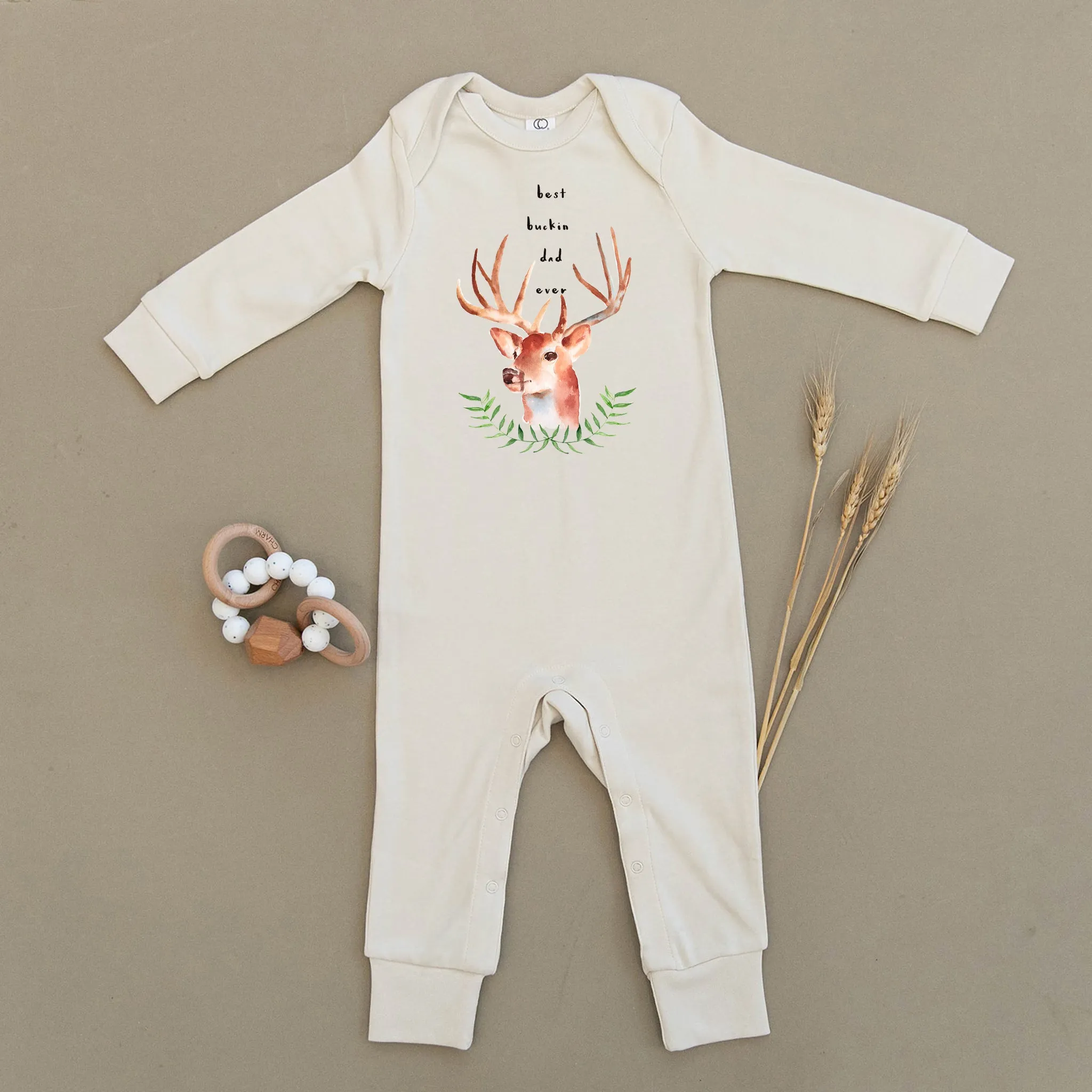 Best Buckin' Dad Ever Organic Baby Playsuit