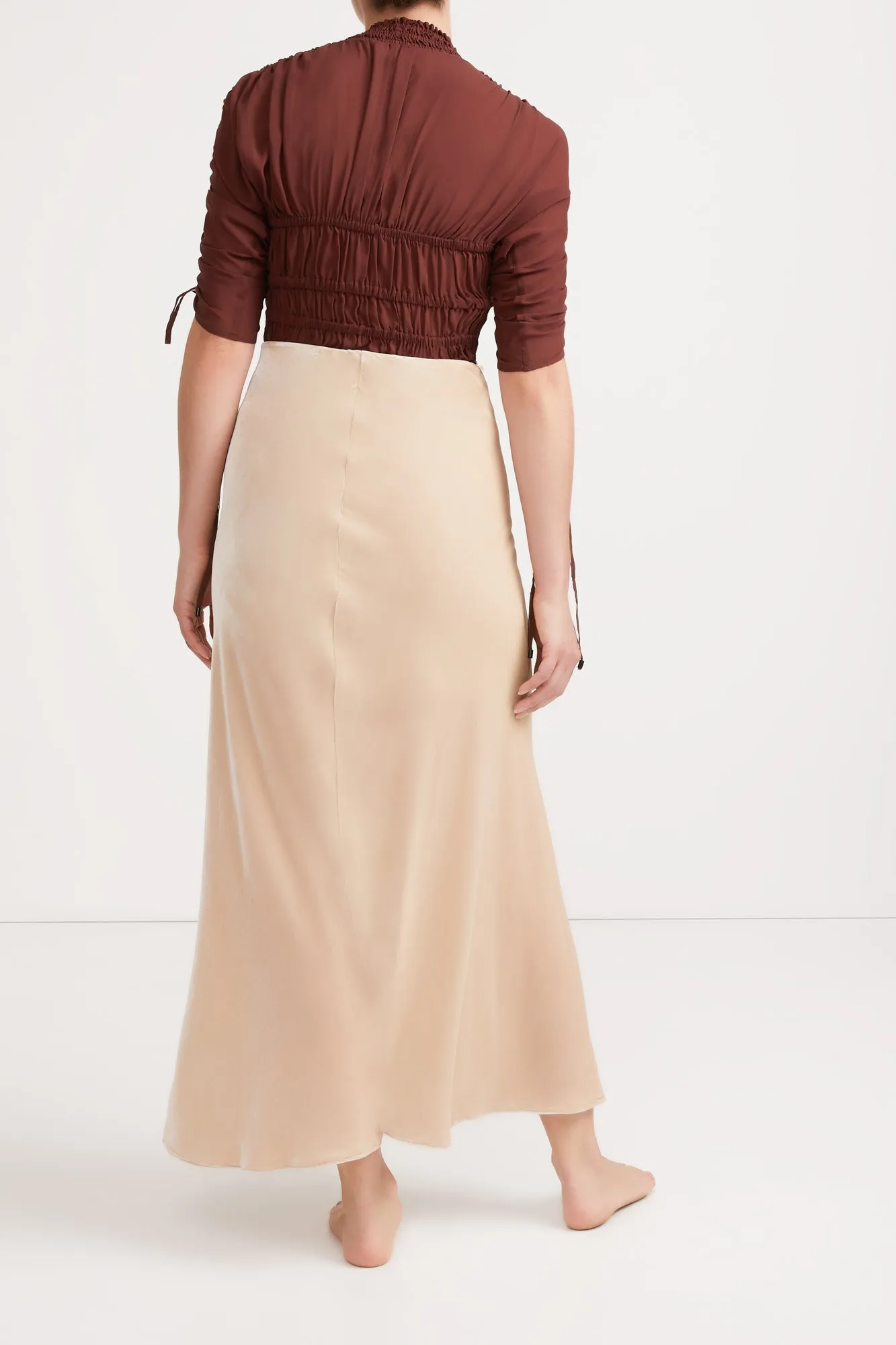 BIANCA VELVET SKIRT {SAND}