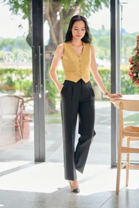 Black Pleat Pant