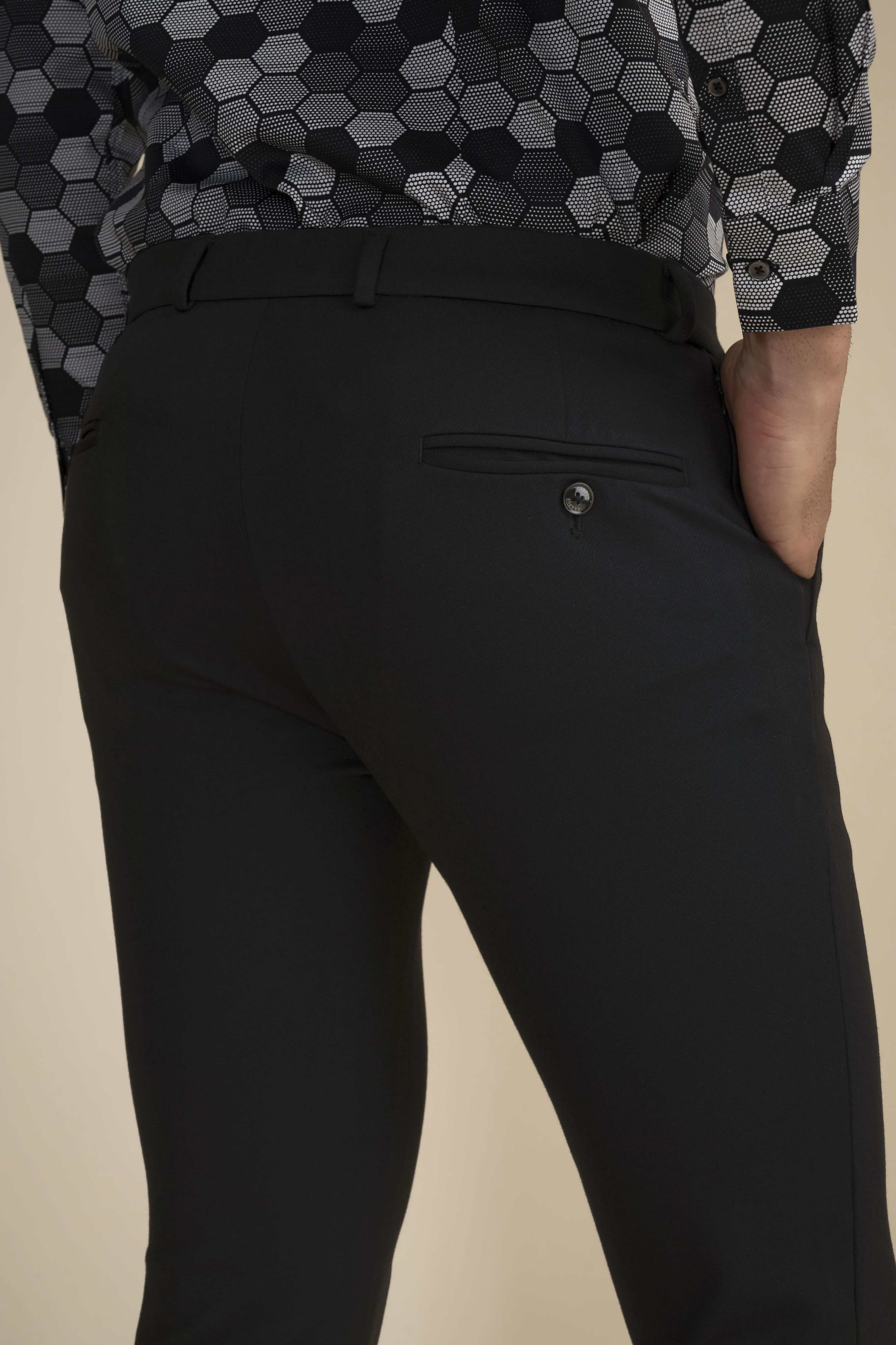 Black Zipper Pants - 4 way Jet-Setter