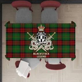 Blackstock Hunting Tartan Tablecloth with Clan Crest and the Golden Sword of Courageous Legacy