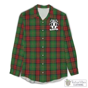 Blackstock Hunting Tartan Women's Casual Shirt with Family Crest