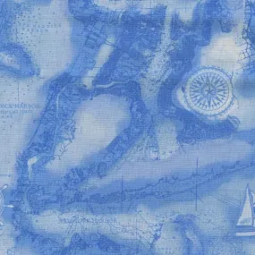 Blue Nautical Map