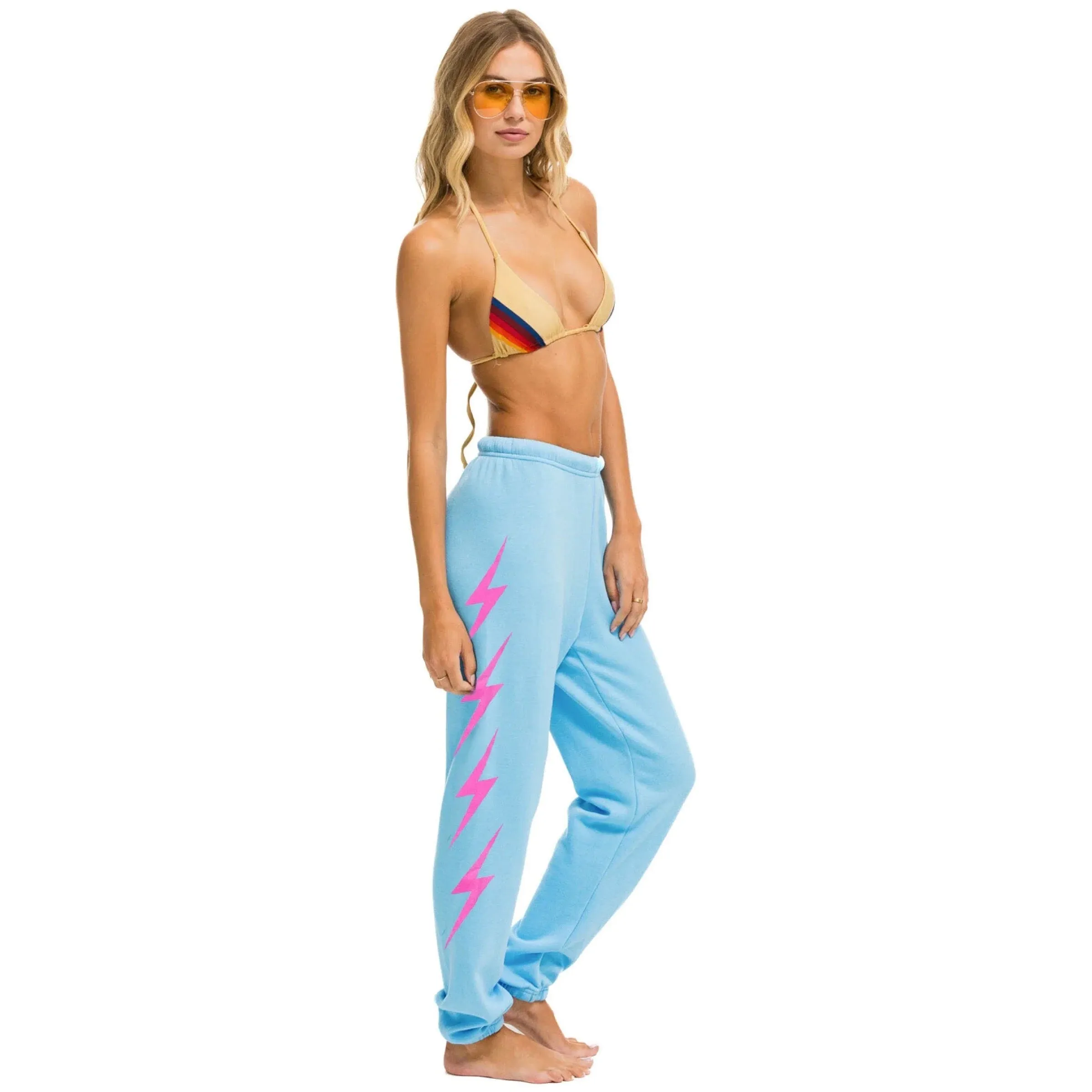 Bolt 4 Womens Sweatpant Sky/Neon Pink