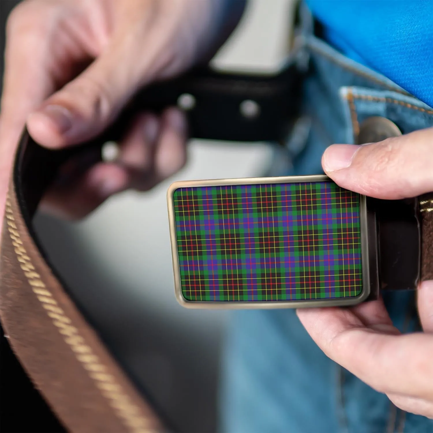 Brodie Hunting Modern Tartan Belt Buckles