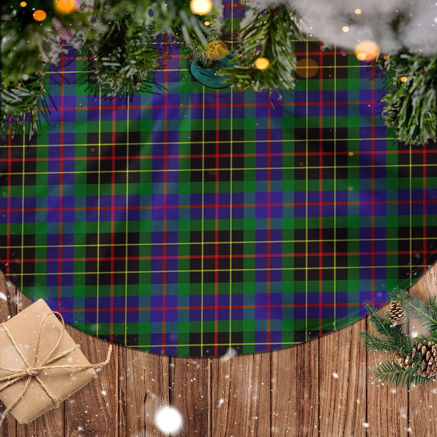 Brodie Hunting Modern Tartan Christmas Tree Skirt