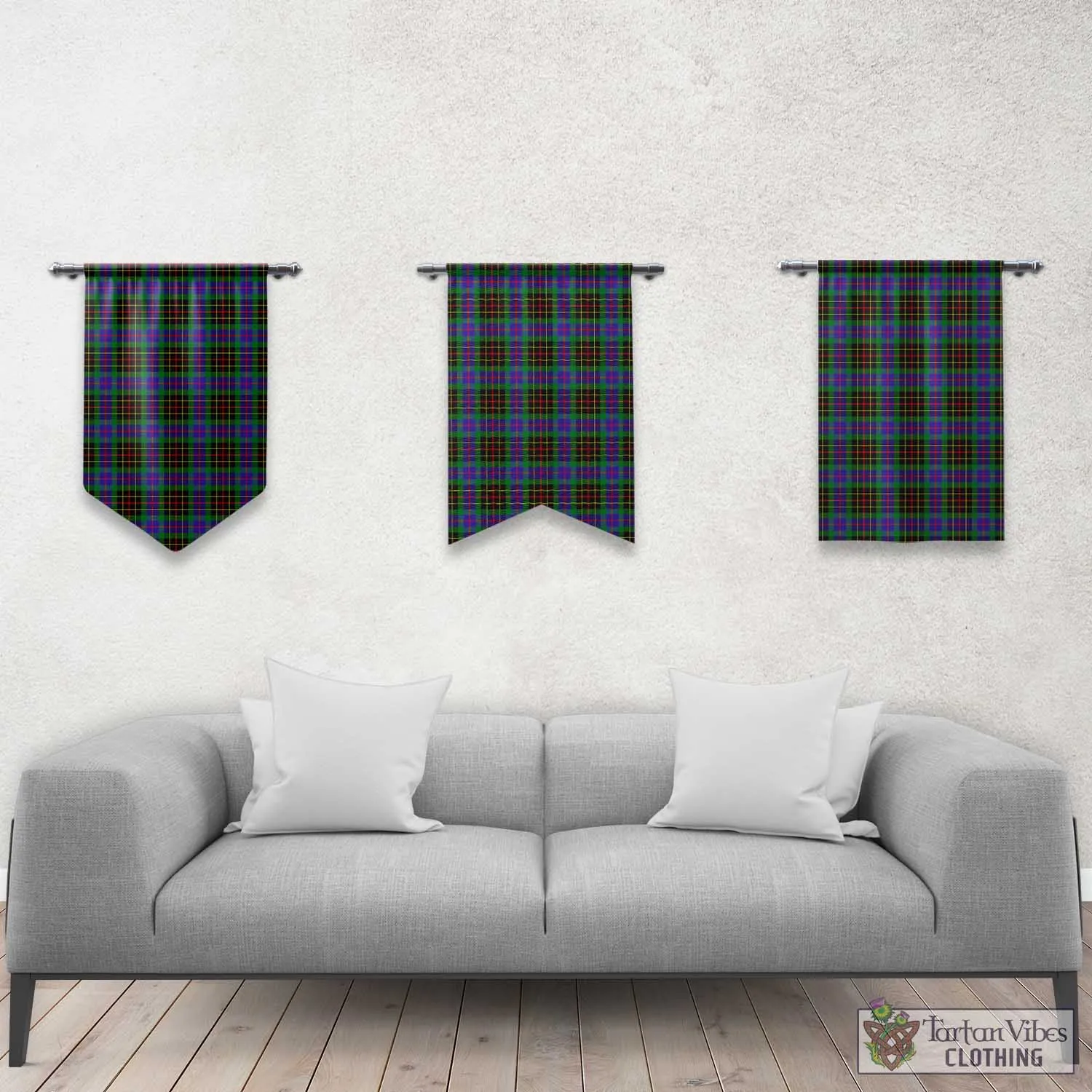 Brodie Hunting Modern Tartan Gonfalon, Tartan Banner