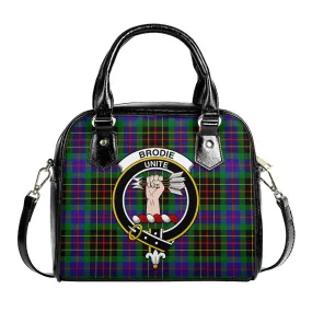 Brodie Hunting Modern Tartan Shoulder Handbags with Family Crest