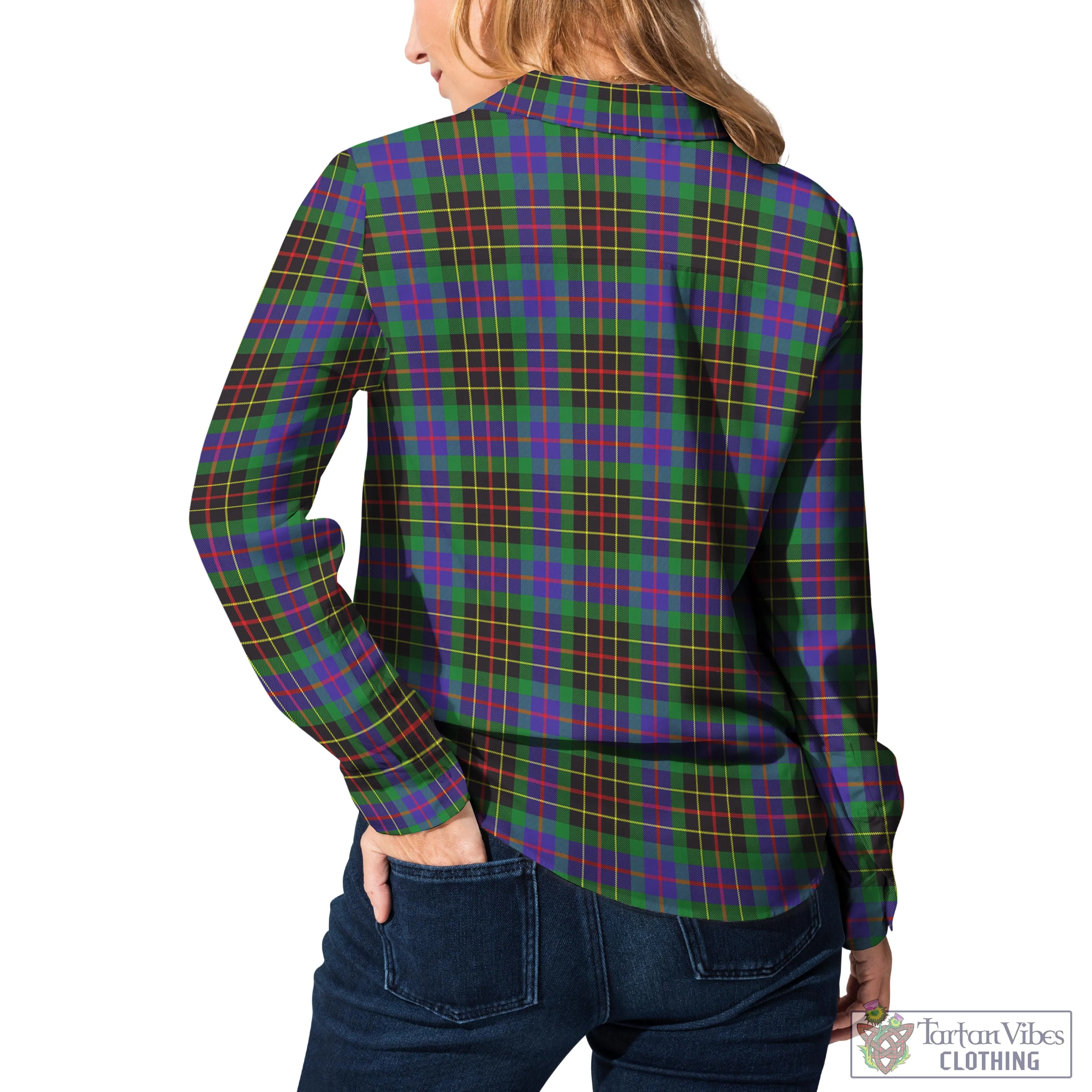 Brodie Hunting Modern Tartan Women's Casual Shirt with Family Crest