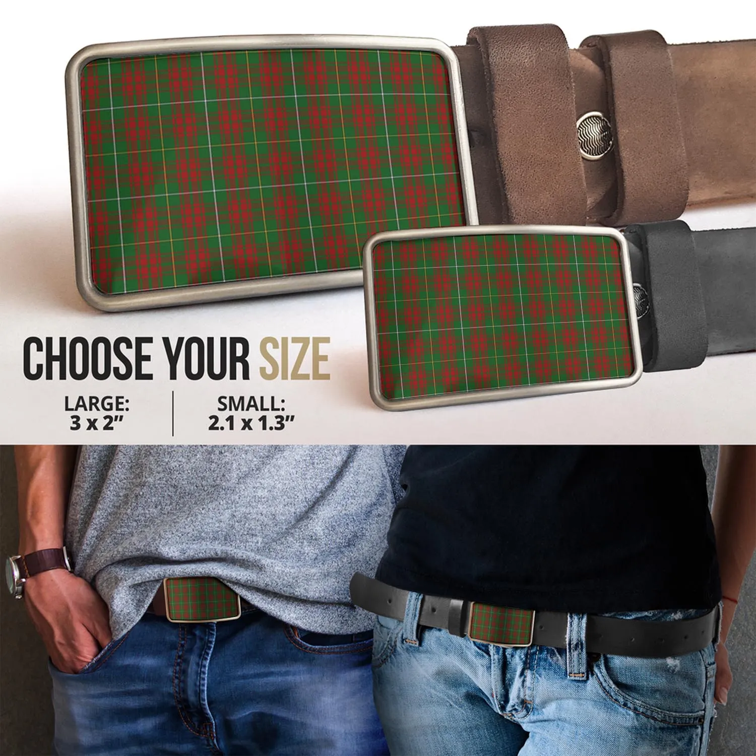 Bruce Hunting Tartan Belt Buckles