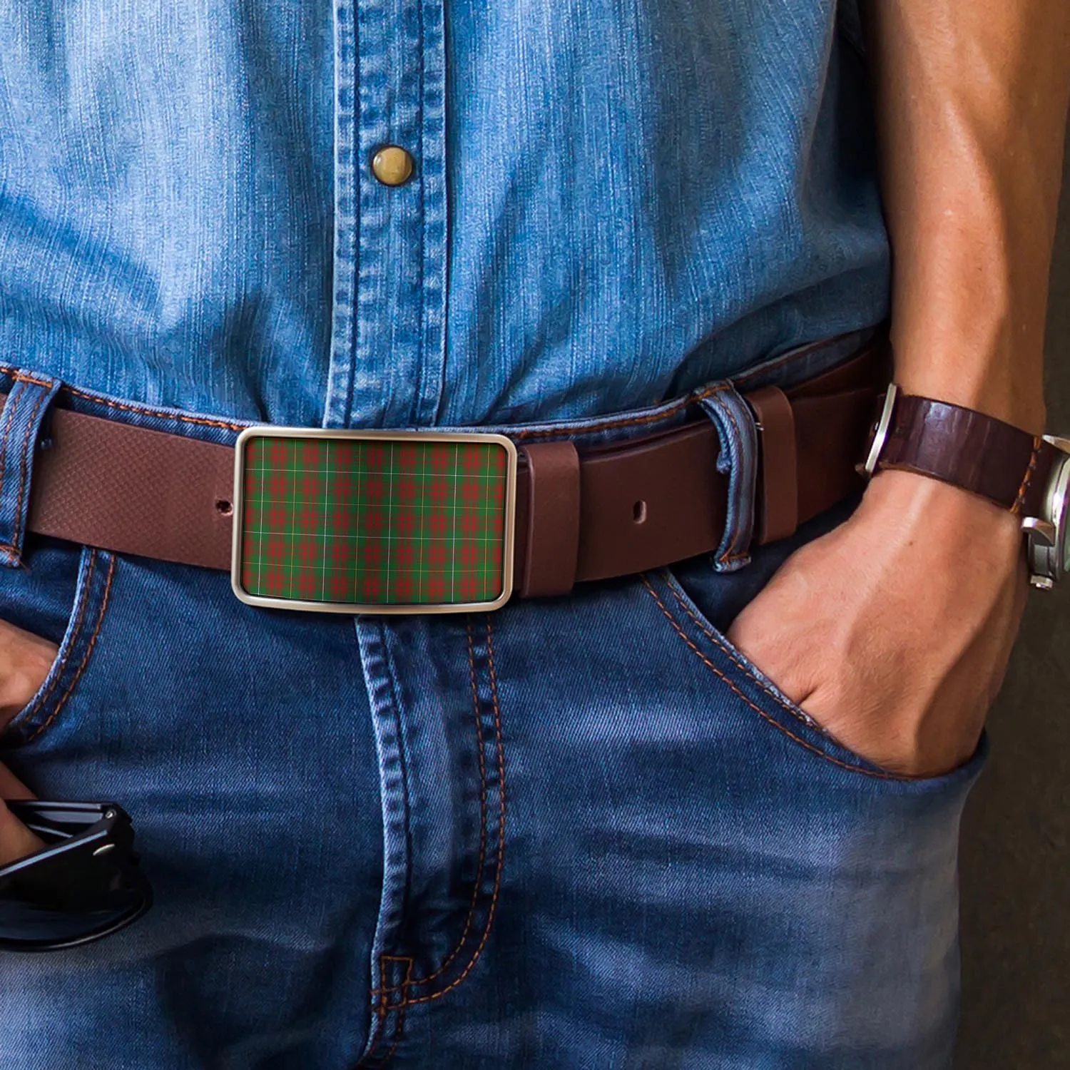 Bruce Hunting Tartan Belt Buckles