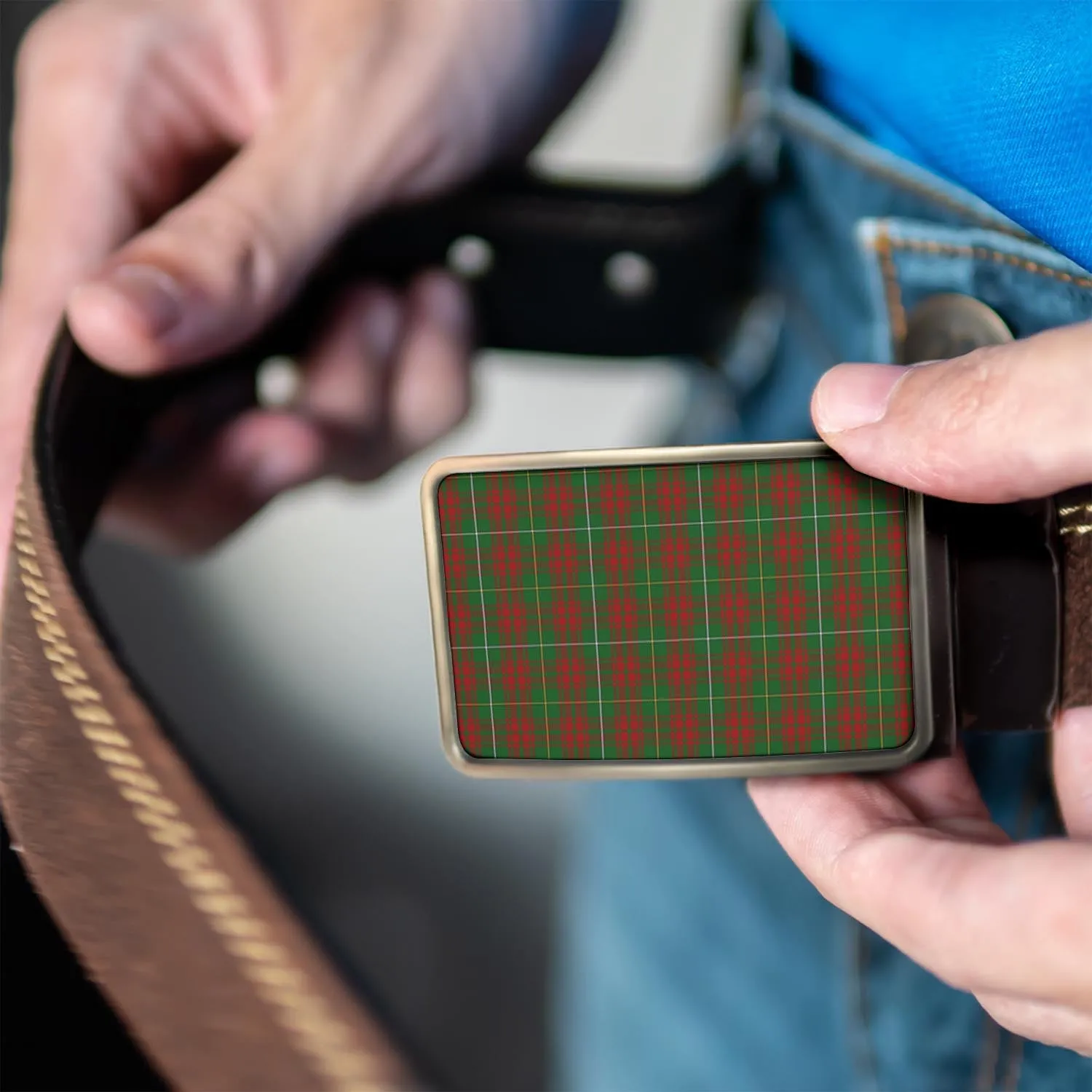 Bruce Hunting Tartan Belt Buckles