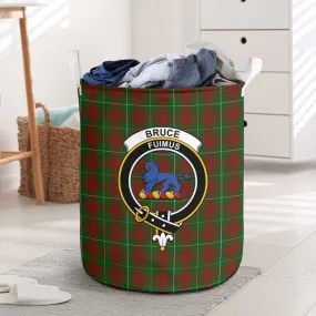 Bruce Hunting Tartan Laundry Basket with Family Crest