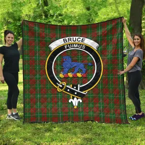 Bruce Hunting Tartan Quilt with Family Crest