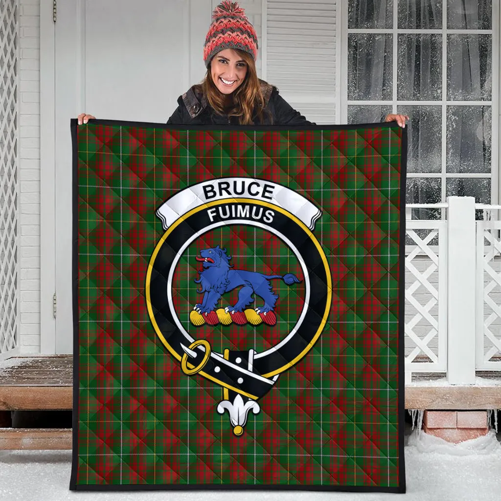 Bruce Hunting Tartan Quilt with Family Crest