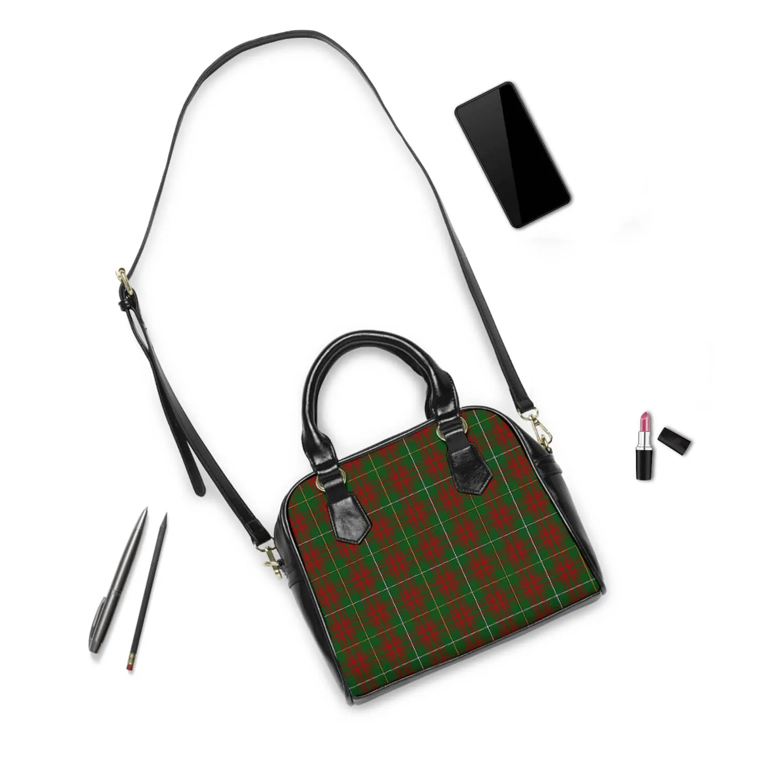 Bruce Hunting Tartan Shoulder Handbags