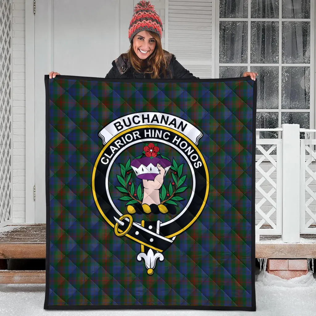 Buchanan Hunting Tartan Quilt with Family Crest