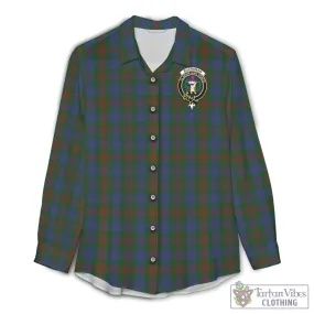 Buchanan Hunting Tartan Women's Casual Shirt with Family Crest