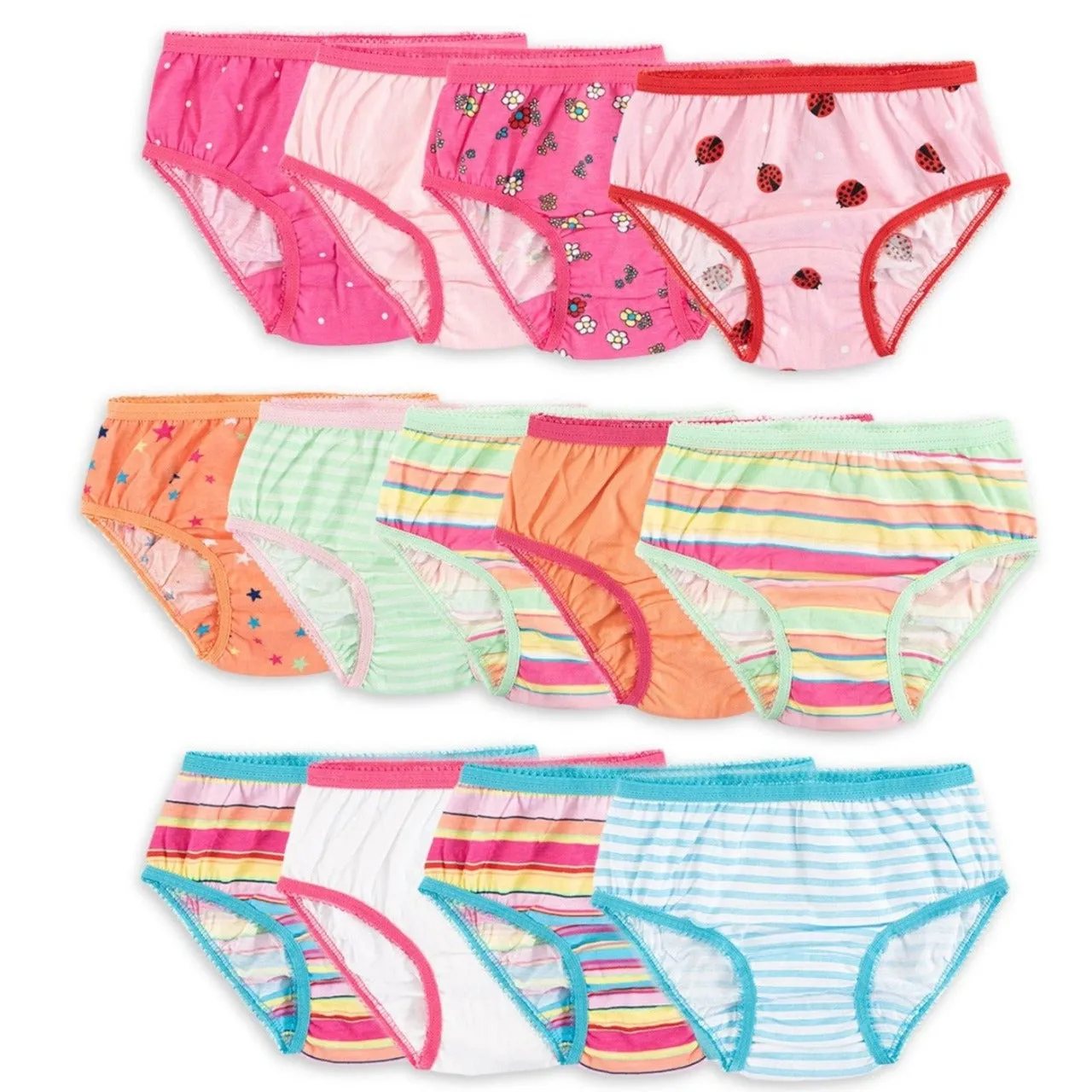 C1203 Won Nat Girls Hipsters Pack of 6 Assorted